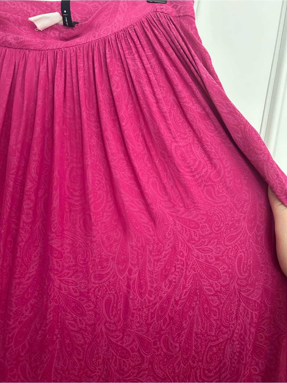 Anthropologie Fuchsia Pink Paisley Maxi Skirt - Picture 5 of 6